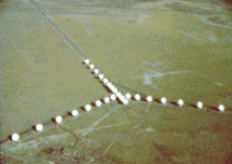 The VLA from the air, the Y pattern visible.